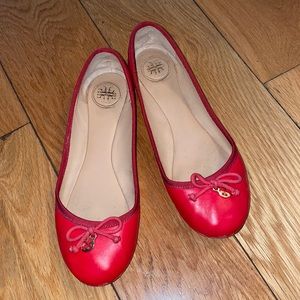 Red Tory Burch ballet flats